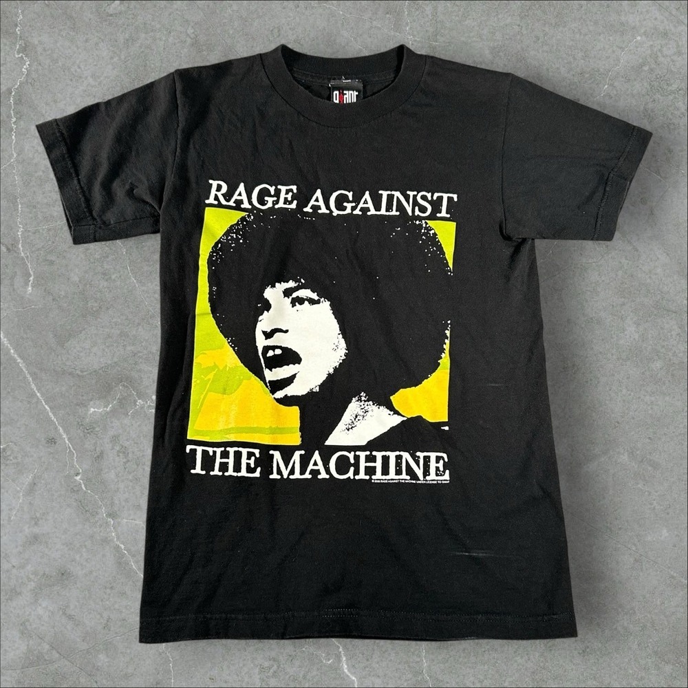 Vintage Rage Against The Machine Shirt Mens Small Black 2000 Angela Davis Rare